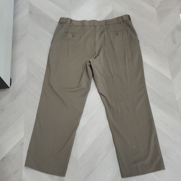 Stafford Brown Sharkskin Traveler Grey Pants 42x30 - Picture 3 of 5